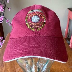 US Navy Law Enforcement MAA USN Red Hat Baseball Cap Adjustable